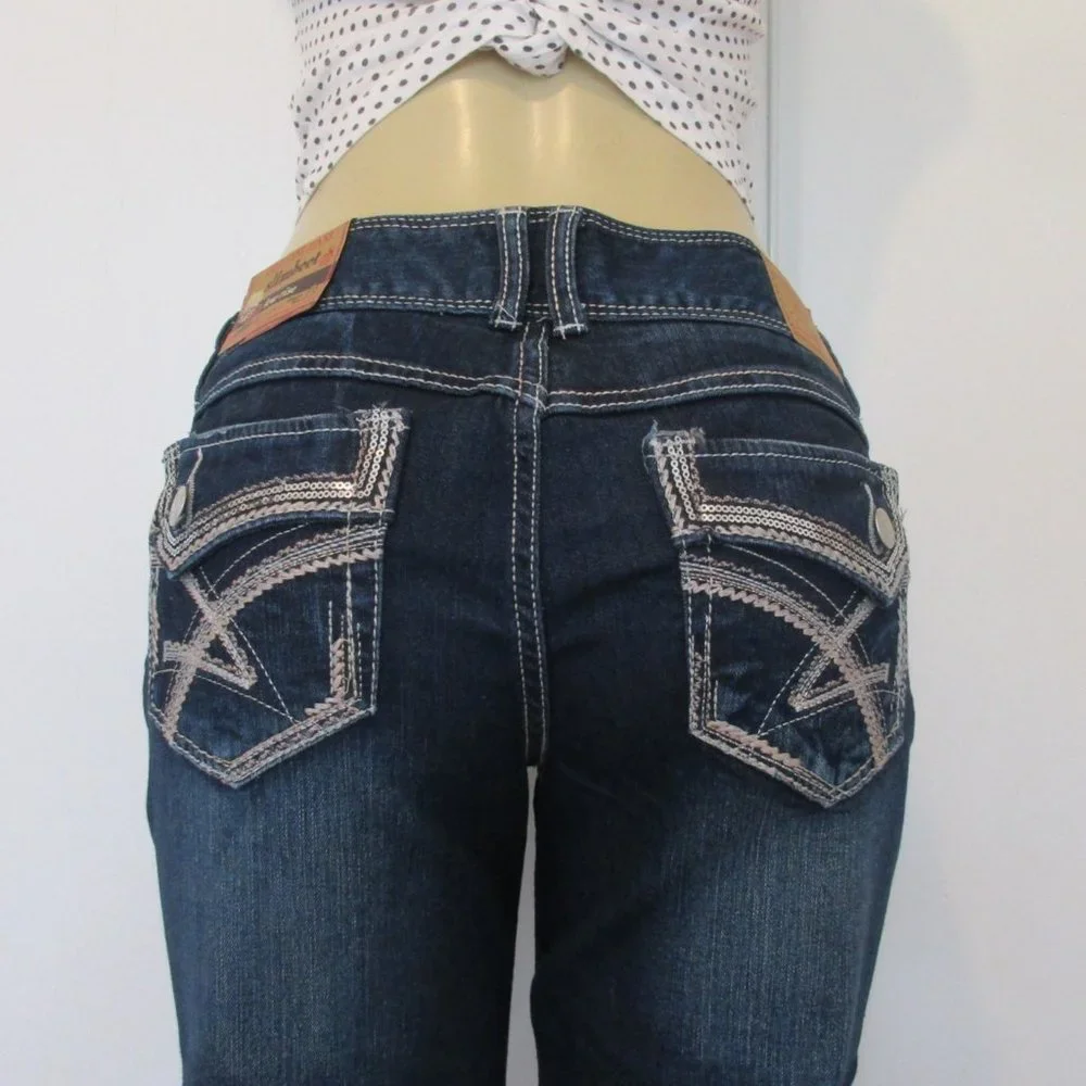 🌸SOLD🌸 New AMETHYST Jeans Size 13 Low Rise Boot Cut Denim - Picture 5 of 12